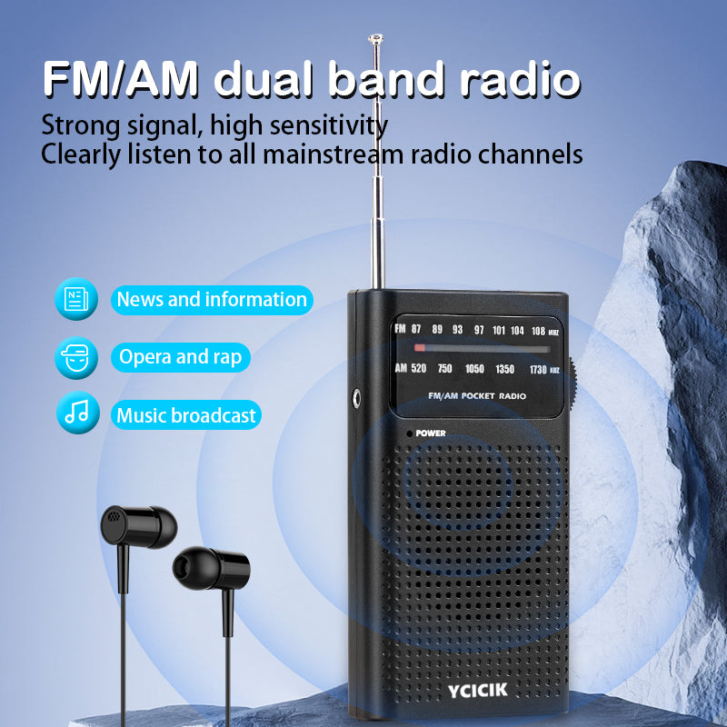 Small Radios Portable AM FM, Radio Portable for Home Outdoor, Transistor radios 2AA Battery Operated with Best Reception, Loud Speaker, Small Gifts for Seniors Elderly (white)