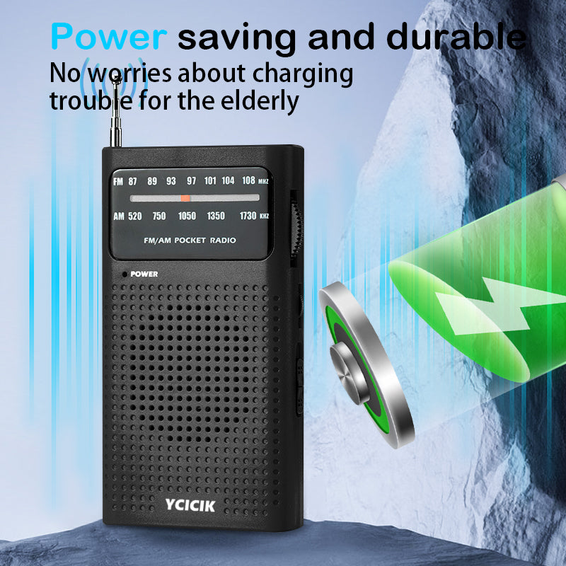 Small Radios Portable AM FM, Radio Portable for Home Outdoor, Transistor radios 2AA Battery Operated with Best Reception, Loud Speaker, Small Gifts for Seniors Elderly (white)