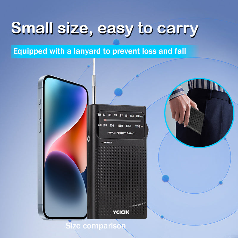 Small Radios Portable AM FM, Radio Portable for Home Outdoor, Transistor radios 2AA Battery Operated with Best Reception, Loud Speaker, Small Gifts for Seniors Elderly (white)